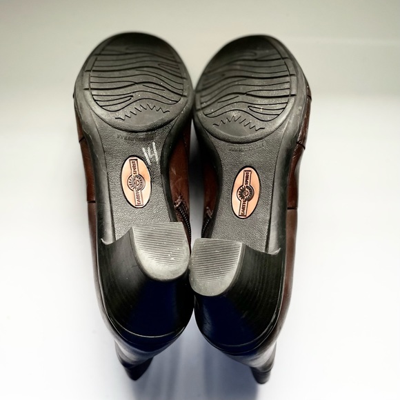 EARTH SPIRIT Classic Flora Leather Cognac Boots Booties Size 11 - Picture 6 of 8